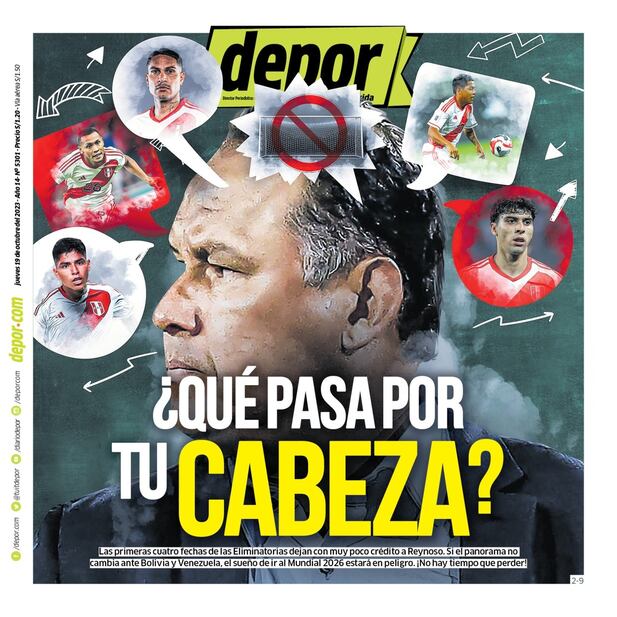 La portada impresa de hoy.