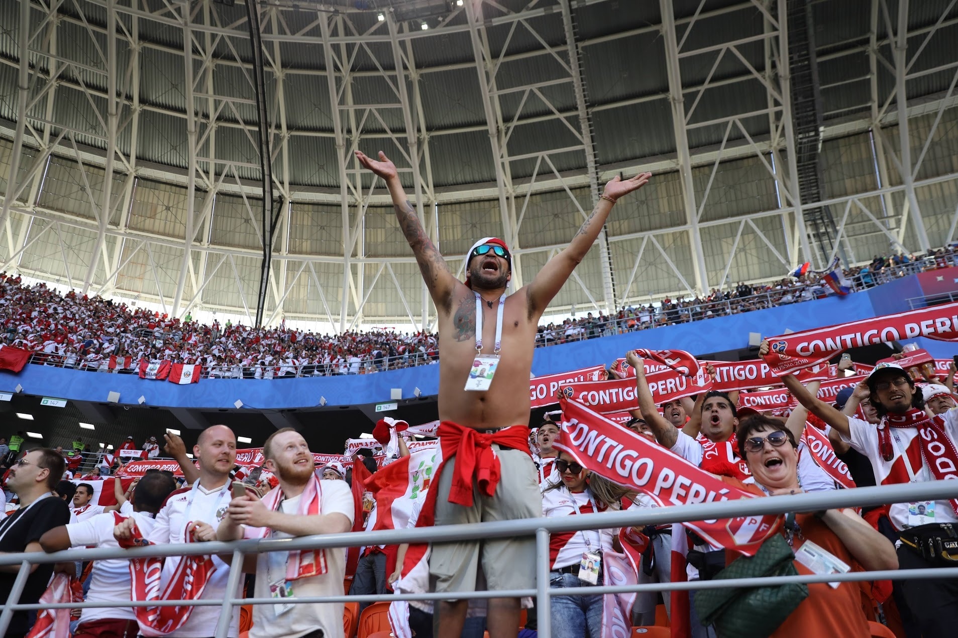 La 'mejor hinchada del mundo' se hará presente en el estadio para el Perú vs Rusia. (Foto: GEC)
