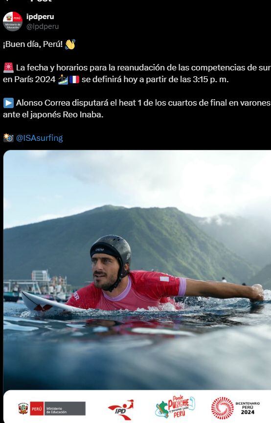 La información de IPD sobre Alonso Correa.