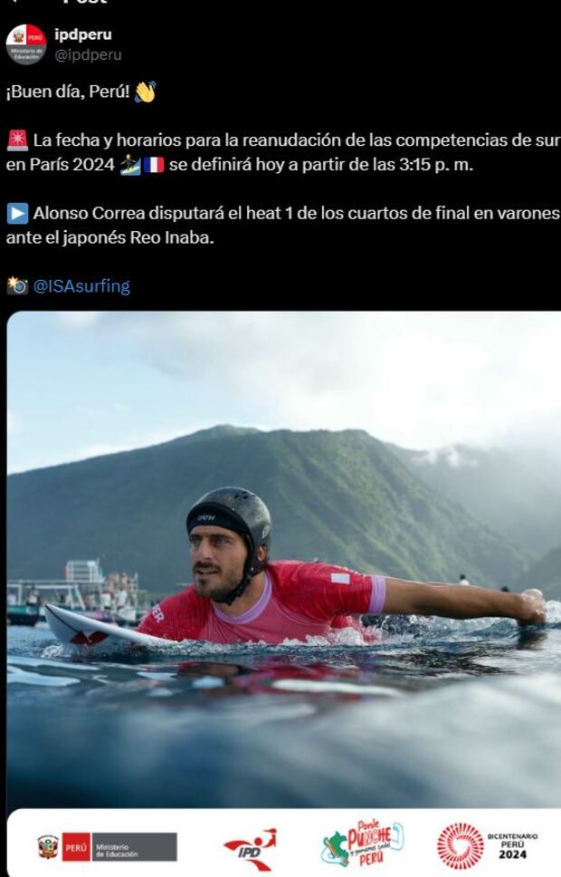 La información de IPD sobre Alonso Correa.