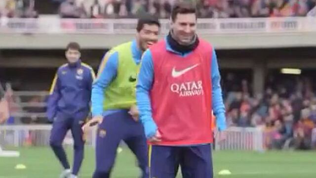Youtube: Messi humilló a Mascherano con huacha y provocó la risa de Luis Suárez