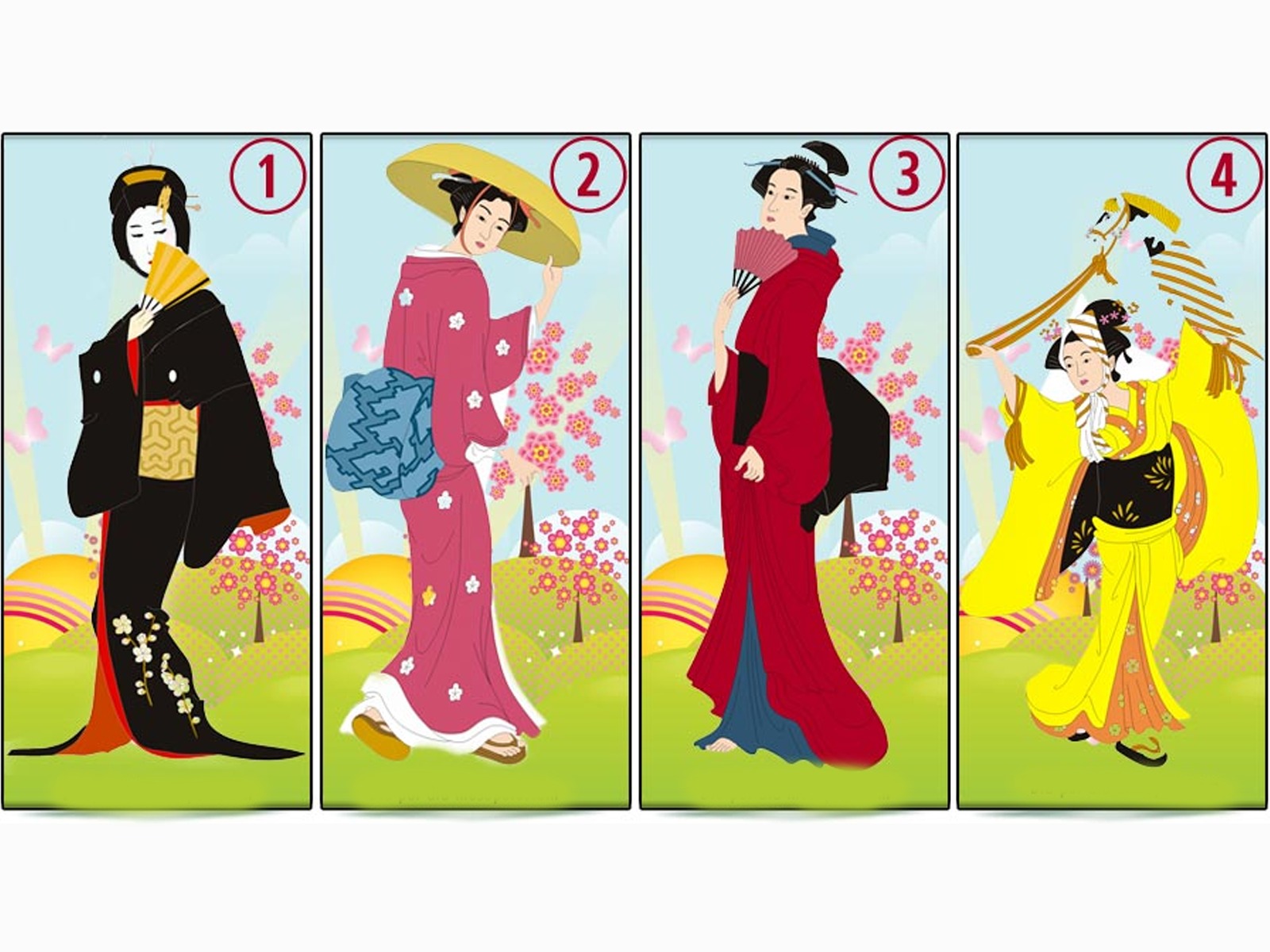 TEST DE PERSONALIDAD | Observa las imágenes de las mujeres japonesas. Intuitivamente, ¿cuál de ellas te parece que es la más bella? Tu elección revelará aspectos muy importantes sobre tu personalidad.