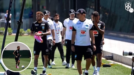 Neymar vuelve a entrenar con Brasil con la mira en el Mundial