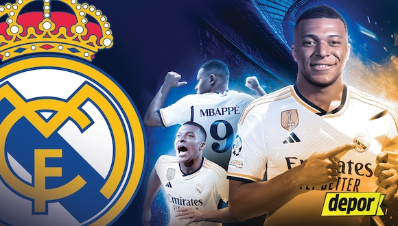 ¡Es oficial! Kylian Mbappé es anunciado como nuevo fichaje del Real Madrid. (Diseño: Depor)