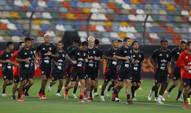 Última práctica de la Selección Peruana en el estadio Monumental, antes del partido ante República Dominicana. (Foto: Julio Reaño/@photo.gec)