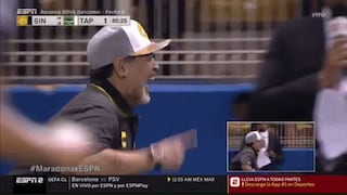 ¡Puso el ritmo! El baile de Diego Maradona tras el cuarto gol de Dorados de Sinaloa [VIDEO]