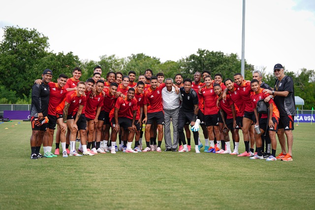 Último entrenamiento de la Bicolor antes de enfrentar a Chile en la Copa América 2024 en Dallas. (Foto: Bicolor).