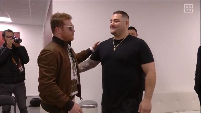 ¡De campeón a campeón! ‘Canelo’ Álvarez visitó a Andy Ruiz en su camerino a poco de la revancha contra Anthony Joshua en Arabia Saudita [VIDEO]