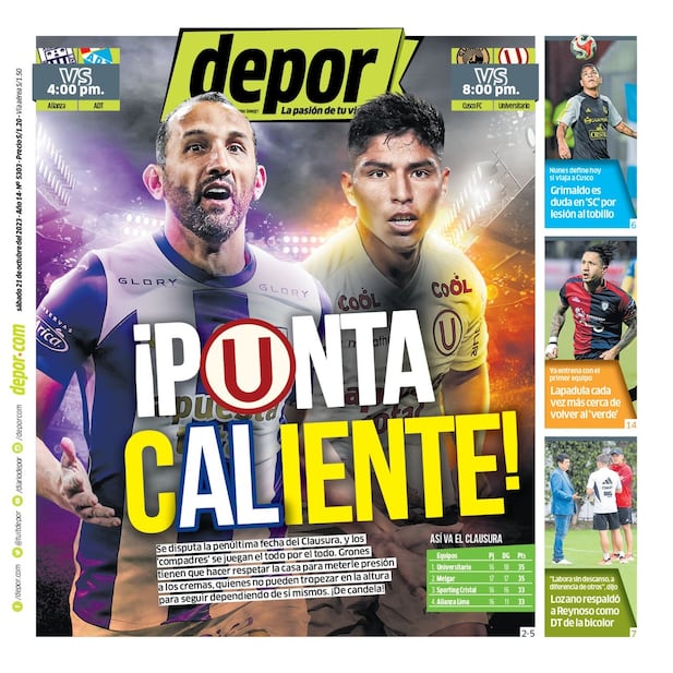 La portada impresa de hoy