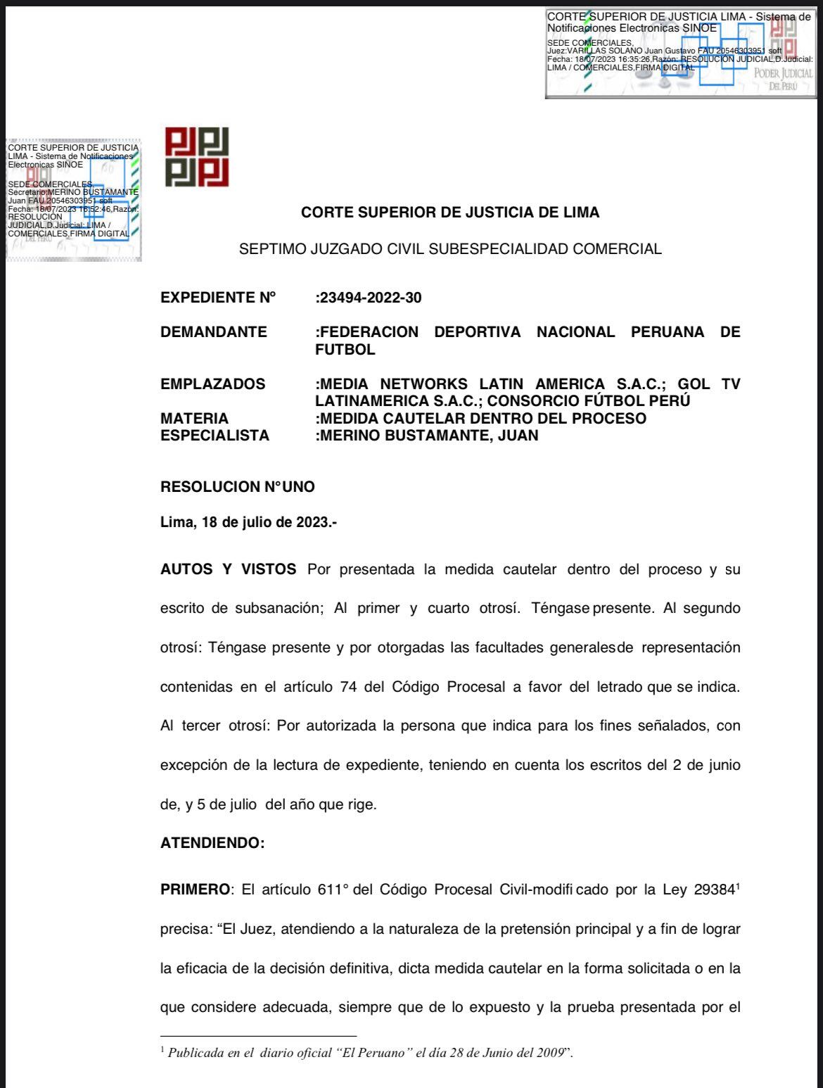 Resolución de la Corte Superior de Justicia de Lima. (Foto: Poder Judicial)