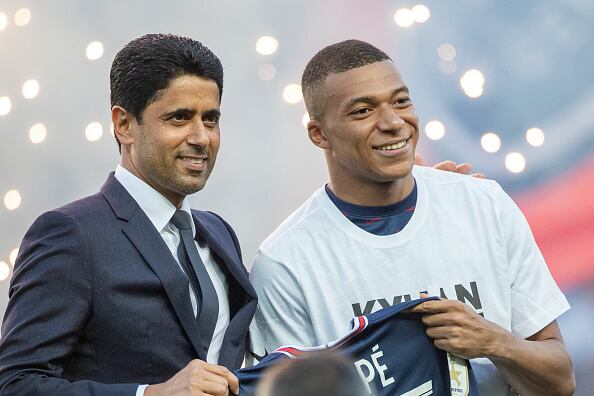 Mbappé y Al Khelaifi rompieron la relación que tenían en PSG, según prensa francesa. (Foto: Getty Images)