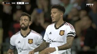 Imposible para el arquero: gol de Sancho para el 1-0 de Manchester United vs. Sheriff [VIDEO]