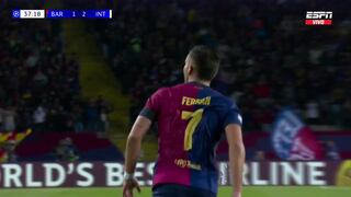 ¡Llegó el empate! Gol de Ferrán Torres para el 2-2 del Barcelona ante Inter por Champions League