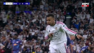 ¡Qué pinturita! Golazo de Kylian Mbappé puso el 3-0 del Real Madrid vs. RB Leipzig