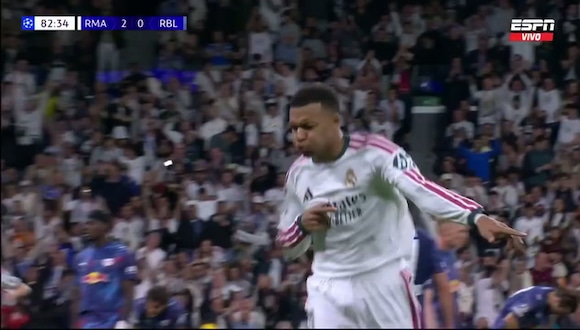 Golazo de Kylian Mbappé puso el 3-0 del Real Madrid vs. RB Leipzig. (Video: ESPN)