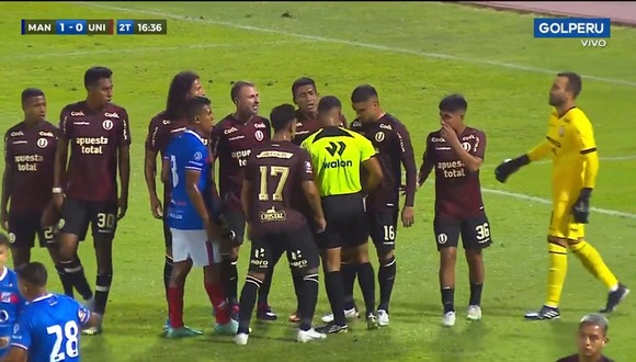 Rodrigo Ureña salió expulsado del partido de Universitario vs. Mannucci. (VIDEO: GOLPERU)