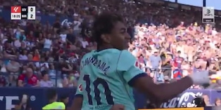 Gol de Lamine Yamal para el 2-0 de Barcelona vs. Levante en LaLiga