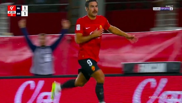 Gol de Abdón Prats para el 1-2 de Barcelona vs. Mallorca. (Video: Bein Sports)