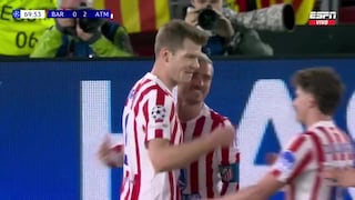 ¡Liquidó el partido! Gol de Alexander Sorloth para el 2-0 del Atlético de Madrid vs. Barcelona