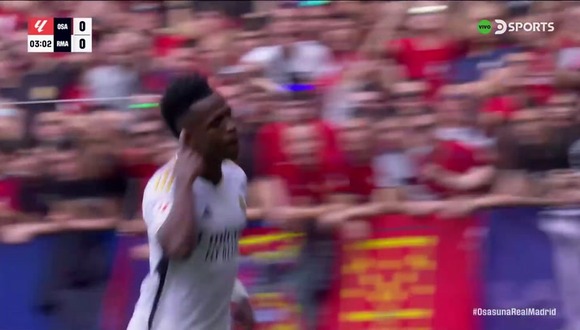 Vinícius Junior fue el autor del primer gol del partido entre Real Madrid vs. Osasuna. (Video: DSports)