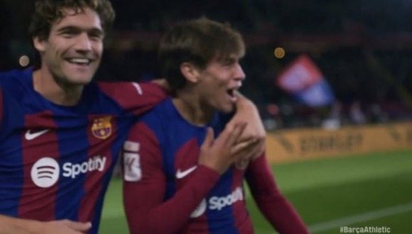¡Gol de Guiu! Canterano de 17 años anota el 1-0 de Barcelona vs. Athletic por LaLiga. (Vídeo: Fiebre Culé).