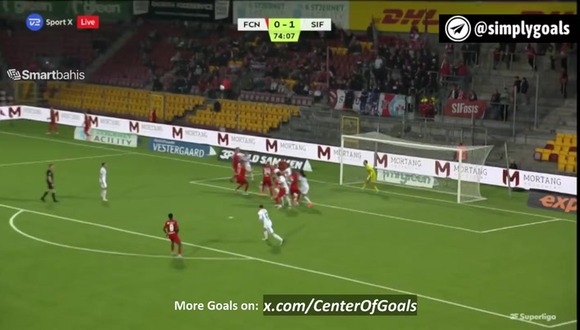 Autogol de Oliver Sonne con Silkeborg en la liga danesa. (CenterofGoals)