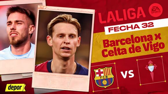 Barcelona vs. Celta de Vigo chocan por la jornada 32 de LaLiga 2025 (Video: @BVB).