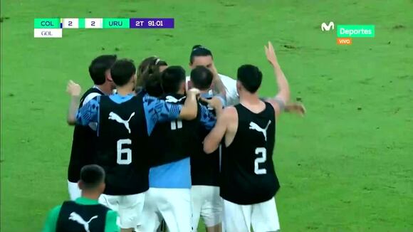 Darwin Núñez anotó el 2-2 de Uruguay vs. Colombia. (Video: Movistar Eventos)