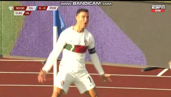 Cristiano Ronaldo anotó el 1-0 de Portugal vs. Islandia. (Video: ESPN)