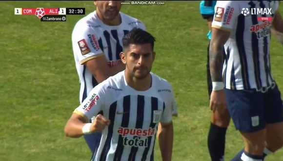 Gol de Carlos Zambrano para el 1-1 de Alianza Lima vs. Comerciantes Unidos. (Video: L1 MAX)