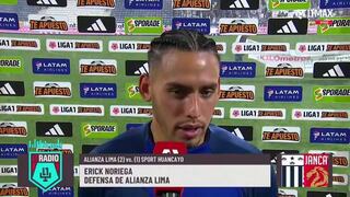 Erick Noriega tras el triunfo ante Huancayo: “Decirle al hincha que confíe, vamos a conseguir el objetivo”