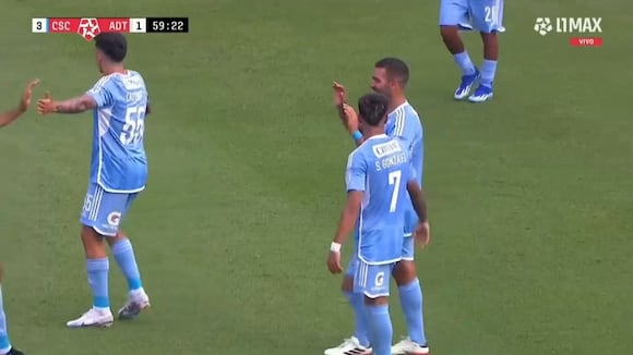 Martín Cauteruccio anotó el 3-1 en Sporting Cristal vs. ADT. (Video: L1 Max)