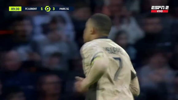 Doblete de Mbappé para el 4-1 del PSG vs. Lorient por Ligue 1. (Video: ESPN)