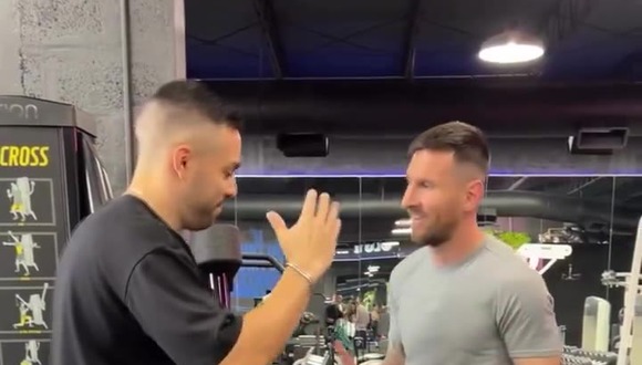 El noble gesto de Lionel Messi con un hincha en un gimnasio. (Video: @M30Xtra)