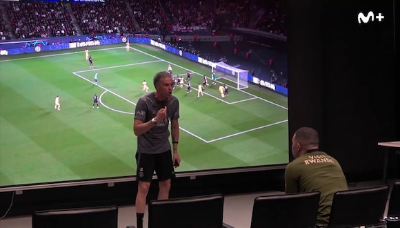 Luis Enrique y su discurso para motivar a Kylian Mbappé. (Video: Movistar+)
