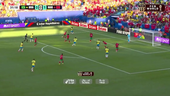 Gol de Vinicius Junior para el 1-1 de Brasil vs. Marruecos (Video: ESPN)