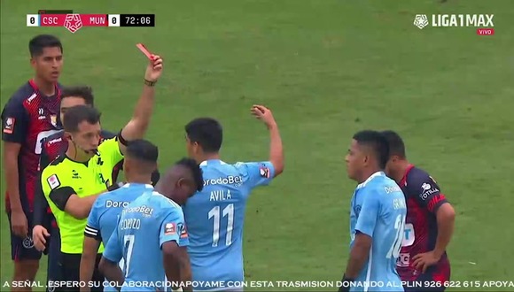 RojaJoao Grimaldo fue expulsado en el duelo entre Sporting Cristal y Municipal. (Video: Liga 1 Max)