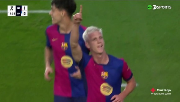 Dani Olmo marcó el primer gol del partido entre Barcelona vs. Espanyol por LaLiga. (Video: DSports)