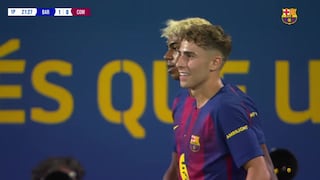 ¡Con una pinturita! Goles de Fermín para el 2-0 de Barcelona vs. Como en amistoso internacional