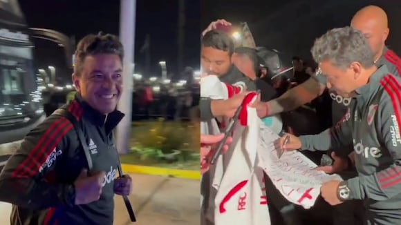 Recibimiento al plantel de River Plate en Chaco. (Video: River Plate)