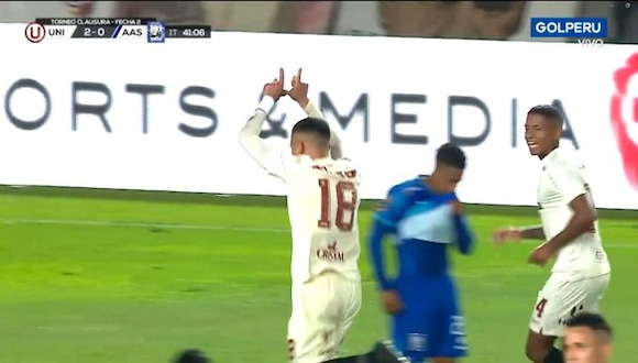 Rodrigo Ureña anotó el 2-0 de Universitario vs. Alianza Atlético. (Video: GOLPERU)