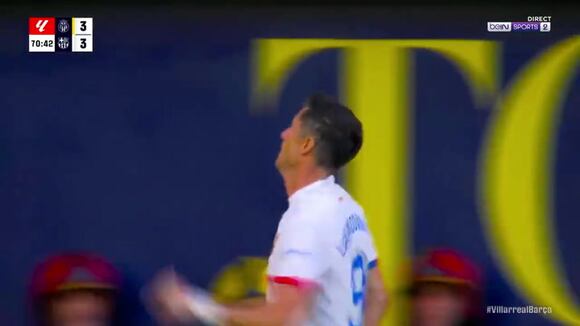Gol de Robert Lewandowski para el 4-3 de Barcelona vs. Villarreal. (Video: Bein Sports)