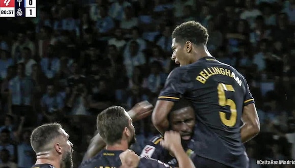 Jude Bellingham anotó el 1-0 en Real Madrid vs. Celta de Vigo. (Video: bein sports)