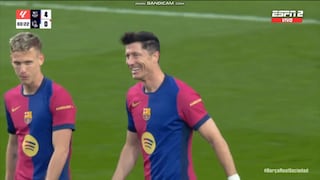 ¡Goles del Barcelona vs. Real Sociedad! Martín, Casadó, Araújo y Lewandowski para el 4-0
