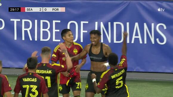 Raúl Ruidíaz y su asistencia para el 2-0 de Seattle Sounders ante Portland Timbers. (Video: Apple TV)