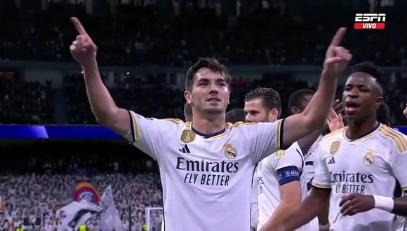 Gol de Brahim Díaz, así abrió el marcador del Real Madrid vs. Braga por la Champions League. (Vídeo: ESPN).