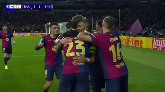 Doblete de Raphinha para el 3-1 de Barcelona. (Vídeo: ESPN).