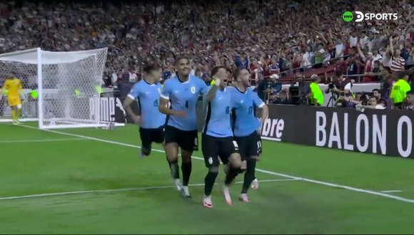 Gol de Mathías Olivera para el 0-1 de Estados Unidos vs Uruguay por la Copa América 2024. (Vídeo: DSports).