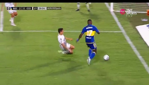 Asistencia de Luis Advíncula en Boca Juniors. (Video: TNT Sports)