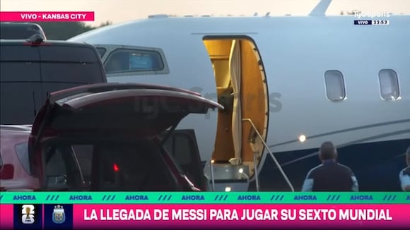Lionel Messi llegó a Kansas desde Miami en su avión privado (Video: TyC Sports)